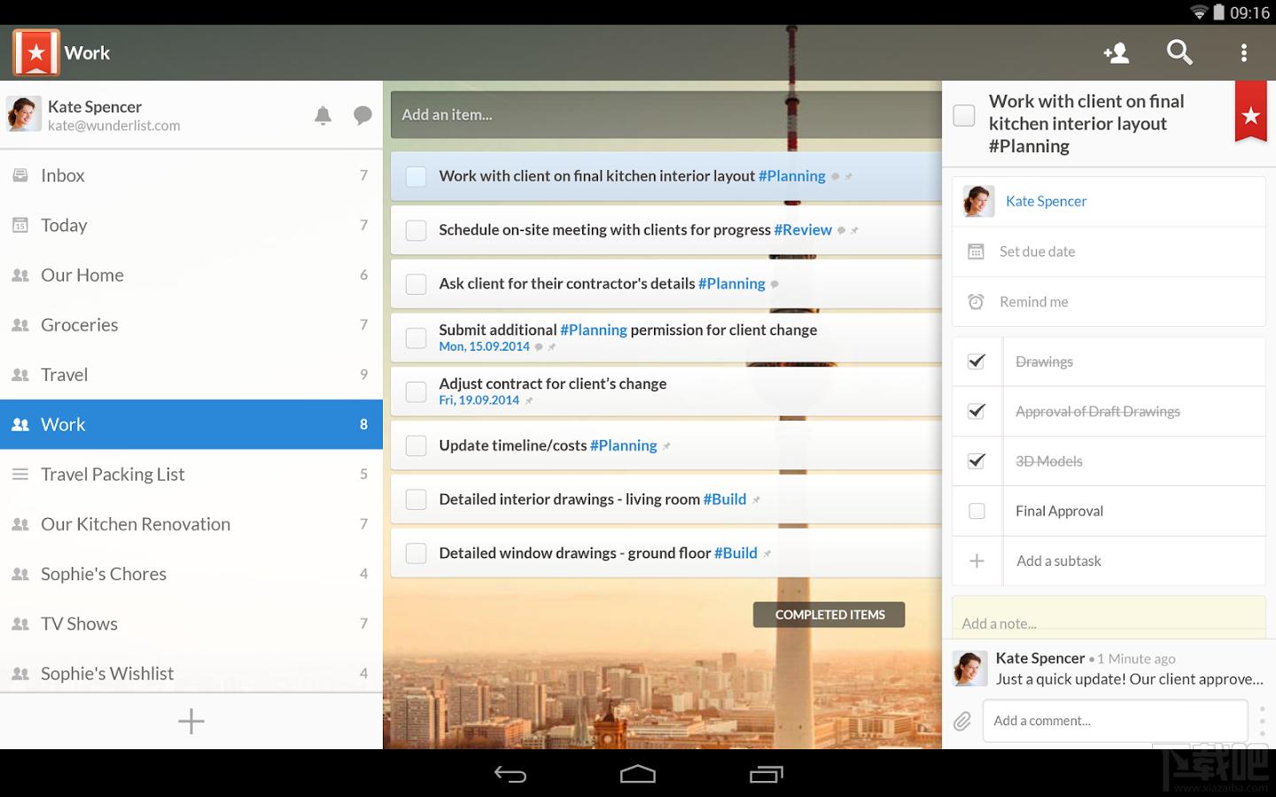 Wunderlist,备忘录